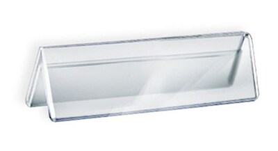 Azar® 2" x 6" Double Sided Acrylic Nameplates, Clear, 10/Pack