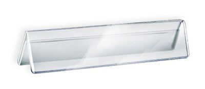 Azar® 2 x 8 1/2 Double Sided Acrylic Nameplates, Clear, 10/Pack