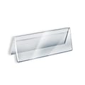 Azar Displays Two Sided Tent Style Clear Acrylic Sign Holder and Nameplate, Size: 8.5 W x 3 H on e