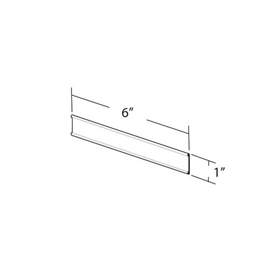 Azar Nameplate Holder, 6 x 1, Horizontal, Clear Acrylic, 10/Pack (252040)