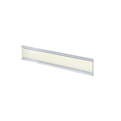 Azar® 1 1/2 x 6 Plastic Adhesive-Back C-Channel Nameplates, Clear, 10/Pack