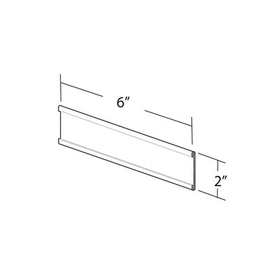 Azar Nameplate Holder, 6 x 2, Horizontal, Clear Acrylic, 10/Pack (199607)