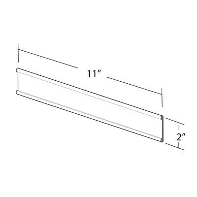 Azar Nameplate Holder, 11 x 2, Horizontal, Desktop/Wall, Clear Acrylic, 10/Pack (199609)