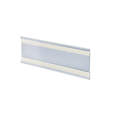Azar® 3 x 6 Plastic Adhesive-Back C-Channel Nameplates, Clear, 10/Pack