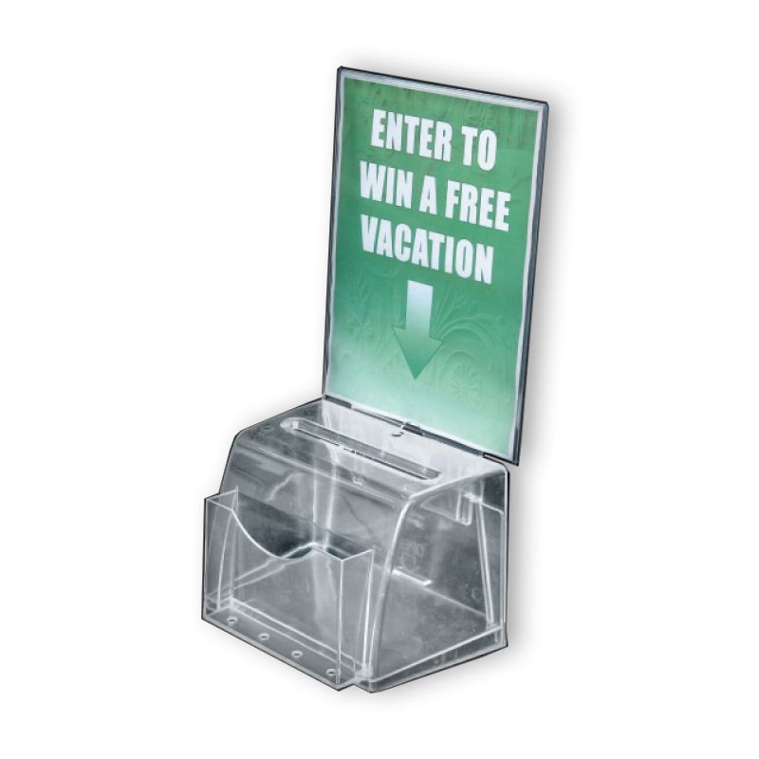 Azar Lottery Box, 8.5 x 11, Clear Acrylic (206007)