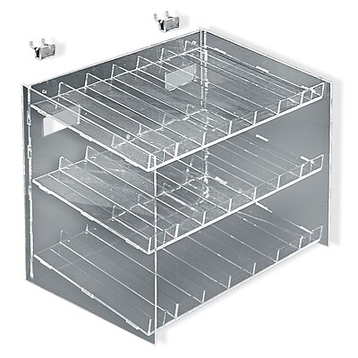 Azar® 3-Tier 21 Compartment Cosmetic Counter Display, 10 1/2(H) x 12(W) x 8(D)