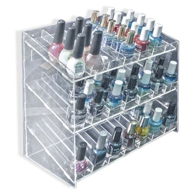 Azar® 3-Tier 21 Compartment Cosmetic Counter Display, 10 1/2"(H) x 12"(W) x 8"(D)