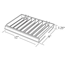 Azar® 9 Compartment Nail Polish Tray With Flip Front, 12(W) x 9 1/2(D), 2/Pk