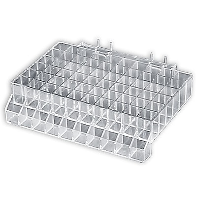 Azar® 2 1/2(H) x 10(W) x 7(D) 60 Compartment Lipstick Tray With Tester, 2/Pk