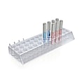 Azar 5/8(Dia) 36 Round Slot Lipstick and Mascara Tray For Pegboard, Clear, 2/Pack