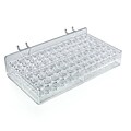 Azar® 72 Round Slot Mascara & Cosmetic Tray For Pegboard, Slatwall/Counter Top, Clear, 2/Pk