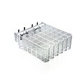 Azar® 5/8 Square Slot 36 Compartment Cosmetic Tray For Pegboard, Clear, 2/Pk