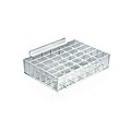 Azar Displays 36 Compartment Cosmetic Tray for Slatwall, Clear, 2/Pack (225528)