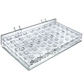 Azar® 3/4(Dia) 48-Compartment Round Slot Mascara/Wand Tray or Pegboard, Clear, 2/Pk