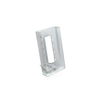 Azar Displays Trifold Brochure Holder, 4.375W x 7.875H, Clear, 10/Pack (252300)