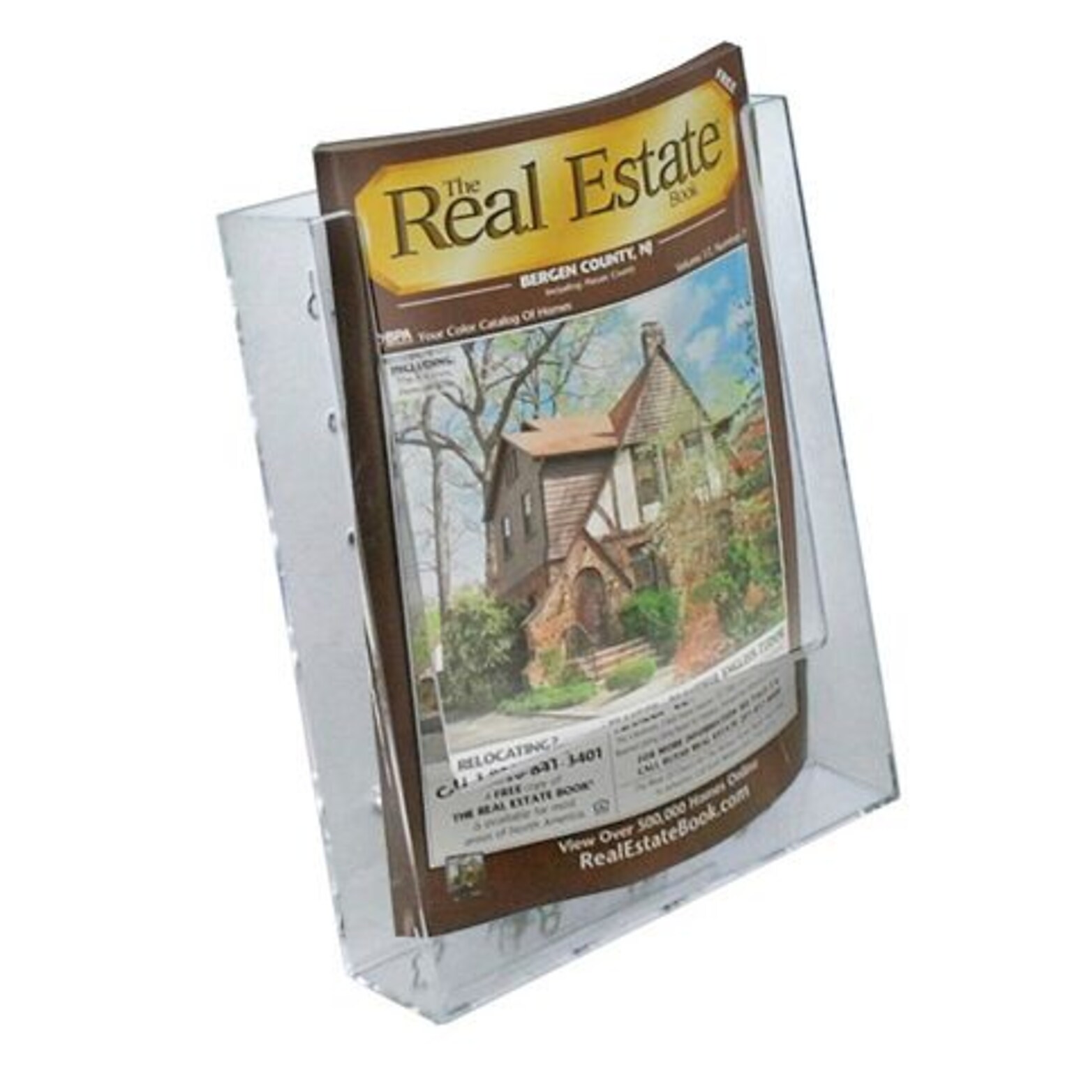 Azar Broshure Holder, 6.125 x 7.875, Vertical, Clear Plastic, 10/Pack (252301)