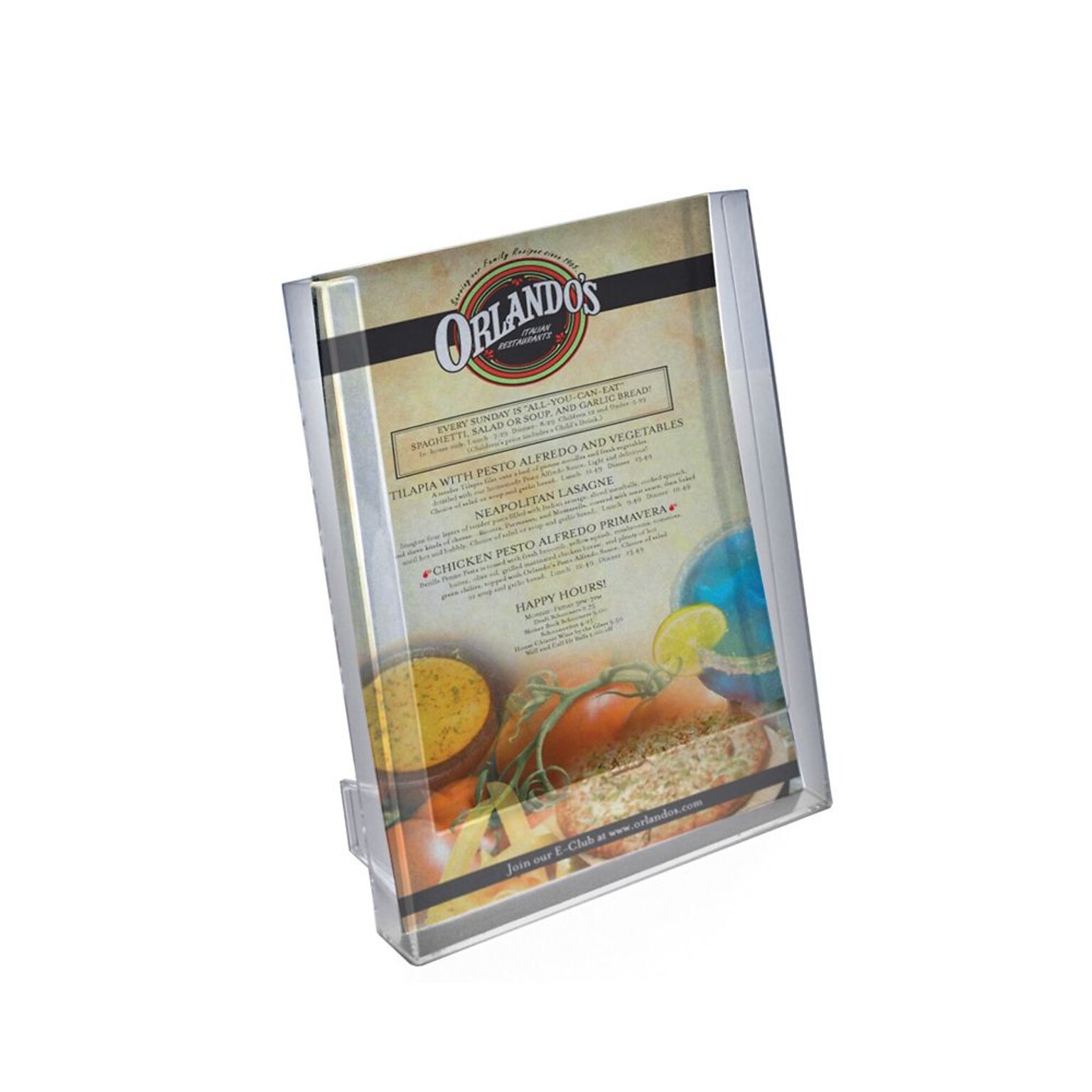 Azar Letter Broshure Holder, 9 x 11.25, Vertical, Clear Plastic, 10/Pack (252302)
