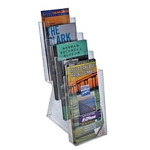 Azar Displays Four-Tier Modular Trifold Brochure Holder, 2-Pack (252306)