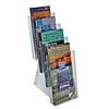 Azar® 4-Tier Tri-Fold Size Modular Brochure Holder For Counter, 2/Pack