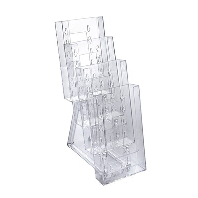 Azar Broshure Holder, 4.75 x 1425, Vertical, Clear Plastic, 2/Pack (252306)