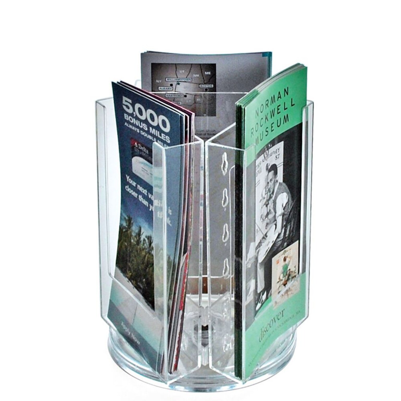 Azar Broshure Holder, 7 x 8.25, Vertical, Clear Plastic (252316)
