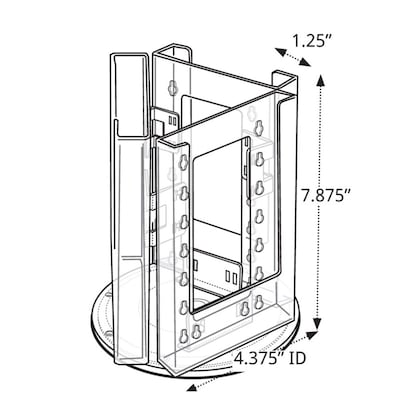 Azar Broshure Holder, 7" x 8.25", Vertical, Clear Plastic (252316)