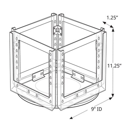 Azar Broshure Holder, 12.25" x 11.75", Vertical, Clear Plastic (252321)