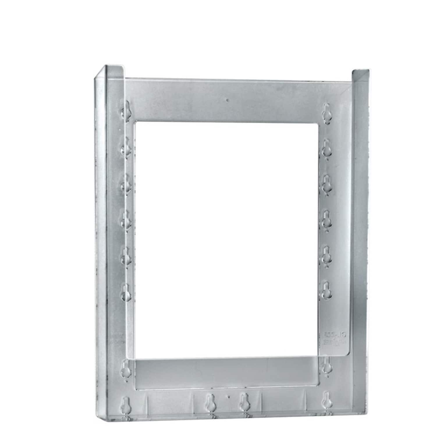 Azar 11 1/4 x 9 1/8 x 1 1/4 Single Letter Wall Mount Crystal Styrene Brochure Holder, 10/Pack