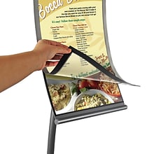 Azar® 11(H) x 8 1/2(W) Curved Metal Floor Sign Holder