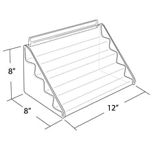 Azar® 8(H) x 12(W) x 8(D) 4-Tier Counter Step Display, Clear