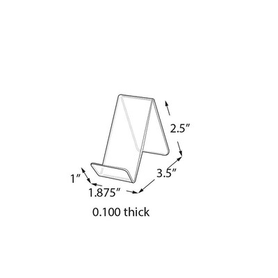 Azar Displays Acrylic Easel Front Lip 10/Pack