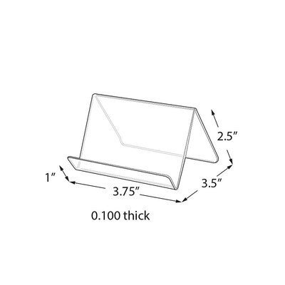 Azar Displays 3.75"W x 3.5"D x 2.5"H Easel Display. Front Lip: 1"H, 10-Pack (515410)