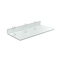 Azar® 20 x 8 Acrylic Shelf For Pegboard/Slatwall, Clear, 4/Pk