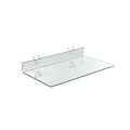 Azar® 16 x 8 Acrylic Shelf For Pegboard/Slatwall, Clear, 4/Pk