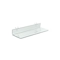 Azar® 16 x 4 Acrylic Shelf For Pegboard/Slatwall, Clear, 4/Pk