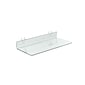 Azar® 16" x 6" Acrylic Shelf For Pegboard/Slatwall, Clear, 4/Pk