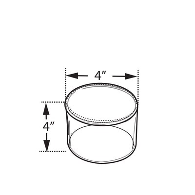 Azar® 4(H) x 4(Dia) Acrylic Cylinder, 2/Pk