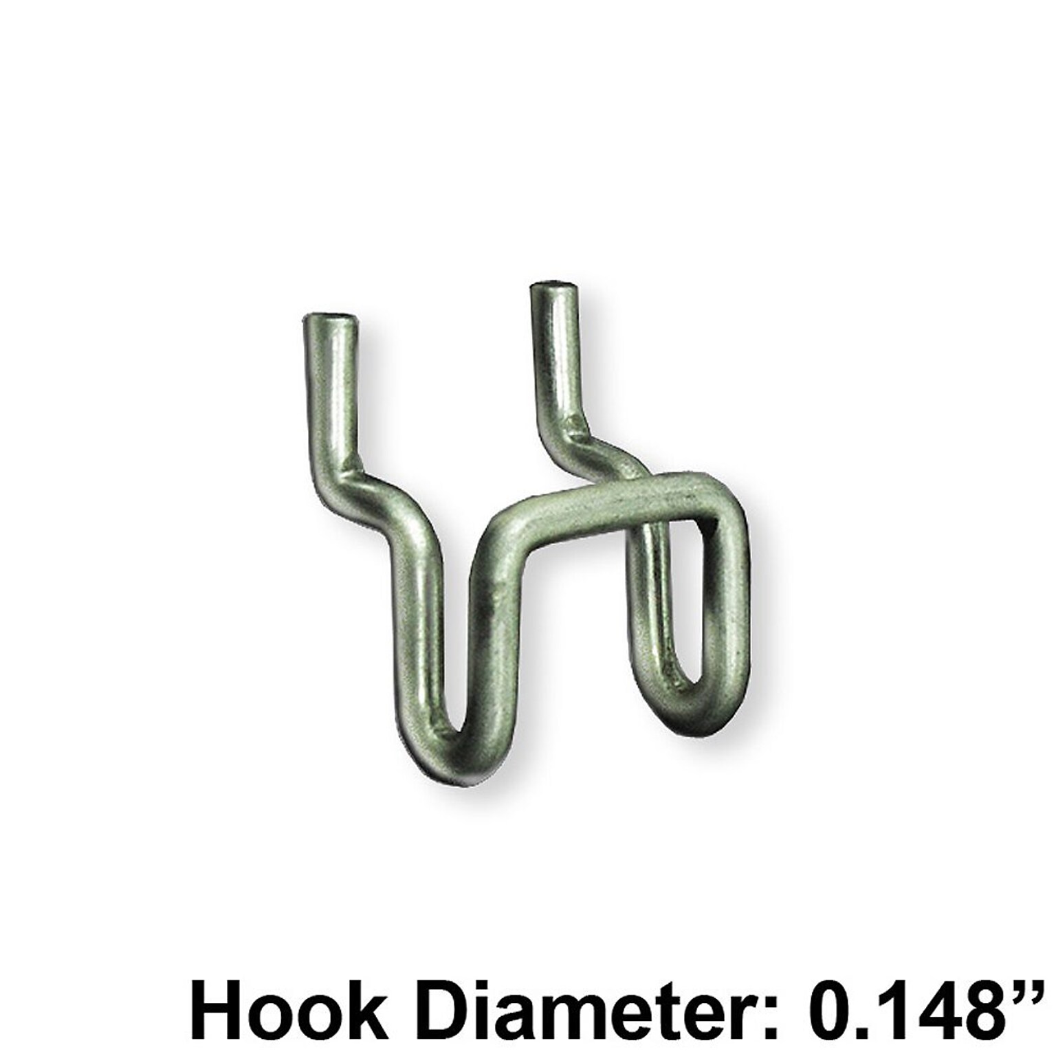Azar® Metal U Hooks For Slatwall/Pegboard, 20/Pack