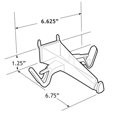 Azar Displays Open Eyeglass Sunglass Holder for Pegboard/Slatwall, 25-Pack (800035)