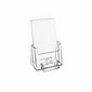 Azar® Counter Trifold Brochure Holder With Business Card Pocket, Clear, 50/Pack