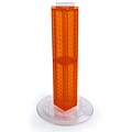 Azar® 24(H) x 4(W) x 4(D) 4-Sided Revolving Pegboard Counter Display, Orange Translucent