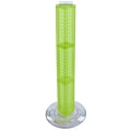 Azar® 36(H) x 4(W) x 4(D) 4-Sided Revolving Pegboard Counter Display, Green Translucent
