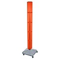 Azar® 60(H) x 4(W) x 4(D) Standard Interlocking Pegboard Display Tower, Orange