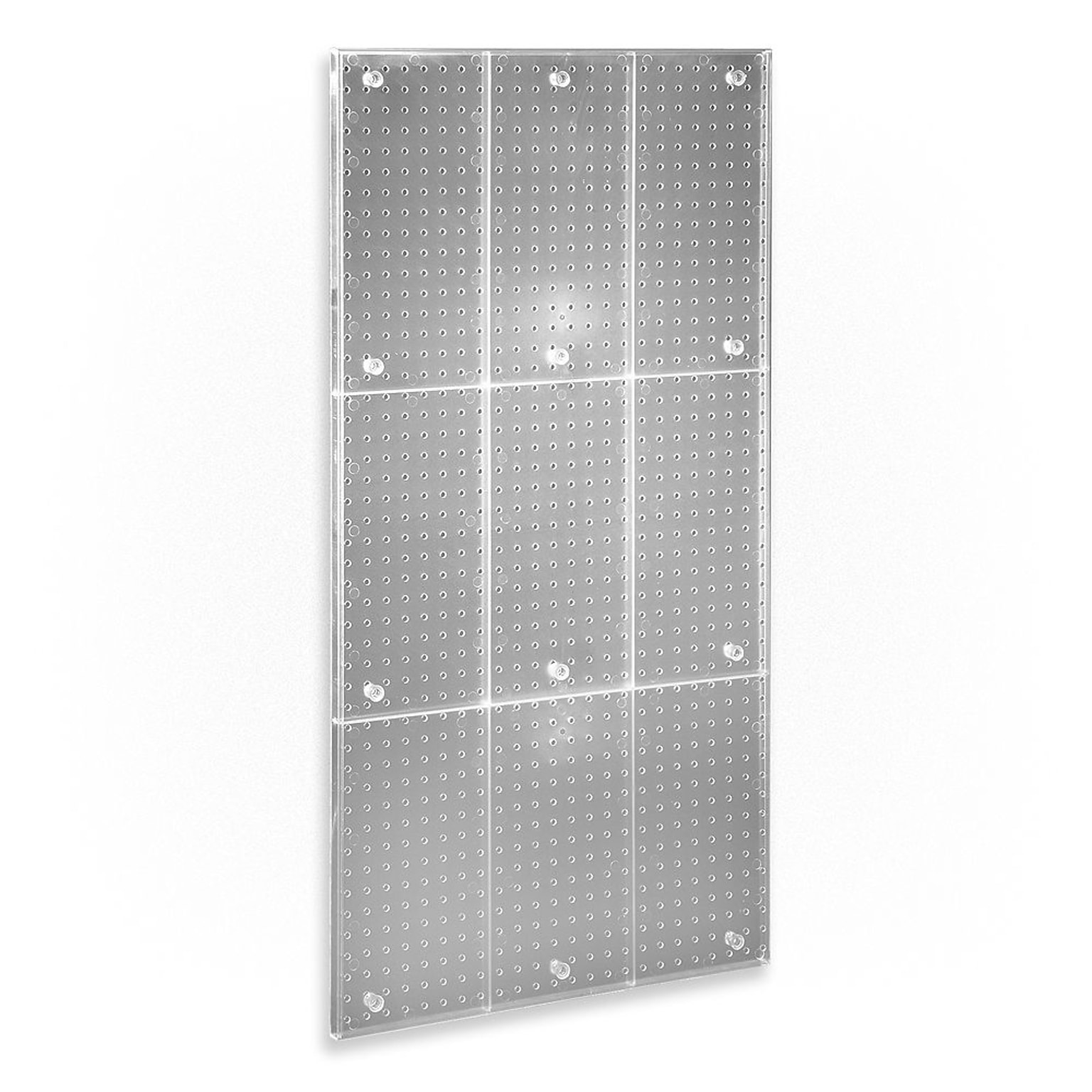 Azar® 48(H) x 24(W) Pegboard Wall Panel, Clear Frosted