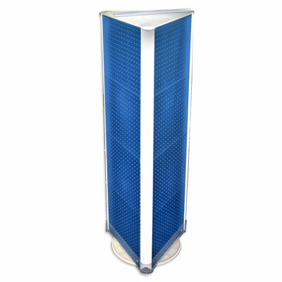 Azar® 60(H) x 16(W) 3-Sided Pegboard Floor Display, Blue