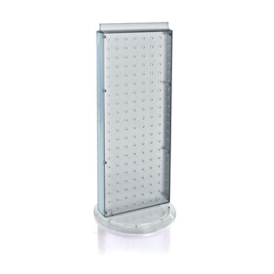 Azar® 20(H) x 8(W) 2-Sided Revolving Pegboard Counter Unit, Clear