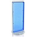 Azar® 20(H) x 8(W) 2-Sided Non-Revolving Pegboard Counter Unit, Blue Translucent