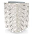 Azar® 20(H) x 14(W) x 14(D) 4-Sided Revolving Pegboard Display, White Solid