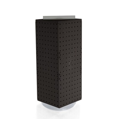 Azar® 20(H) x 8(W) x 8(D) 4-Sided Interlocking Pegboard Display, Black