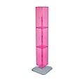 Azar® 60(H) x 8(W) x 8(D) Interlocking Pegboard Floor Display, Pink